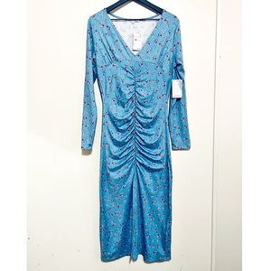 3 for 30!!! 🛍️ Velvet Torch Ruched Maxi Long Sleeve Floral Dress XL